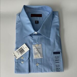 Architect‎ Men's Light Blue Men’s Dress Shirt 18-18 1/2 2XL Tall (36/37) - NWT